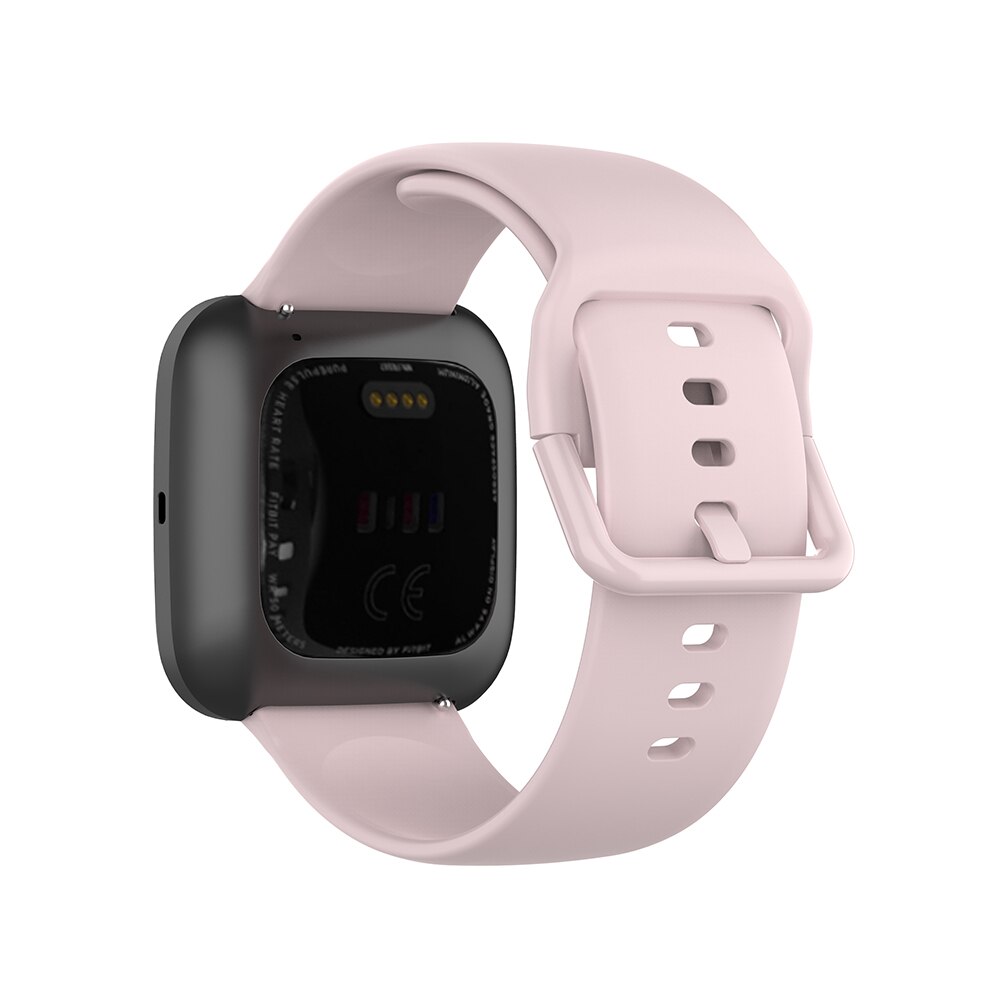 Acessórios cinta para fitbit versa 2 banda silicone macio pulso à prova dwaterproof água substituição pulseira de relógio para fitbit versa/versa 2/lite: Pink