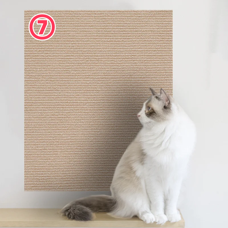 Pared antiarañazos para gatos, sofá DIY, tablero para rascar gatos, patas de protección para sofá, alfombra autoadhesiva recortable, tablero para rascar gatos: XXL / Blanco