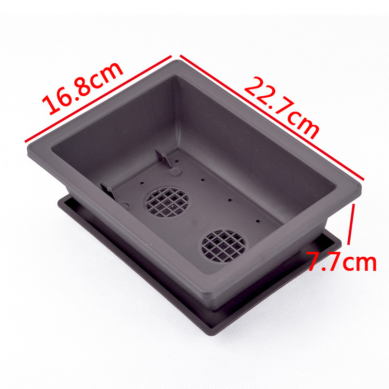 Imitation plastique Pot de fleur balcon carré fleur bonsaï bol pépinière bassin pots planteur Rectangle Pots de fleurs: M