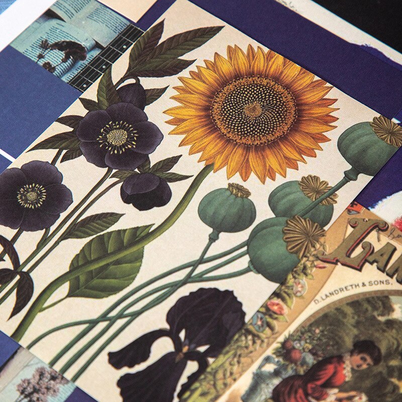 Ins Retro Art Foto 'S Creatieve Landschap Plantkunde Bloem Fotografie Props Kleine Poster Postkaart Wenskaarten Diy Kamer Muursticker