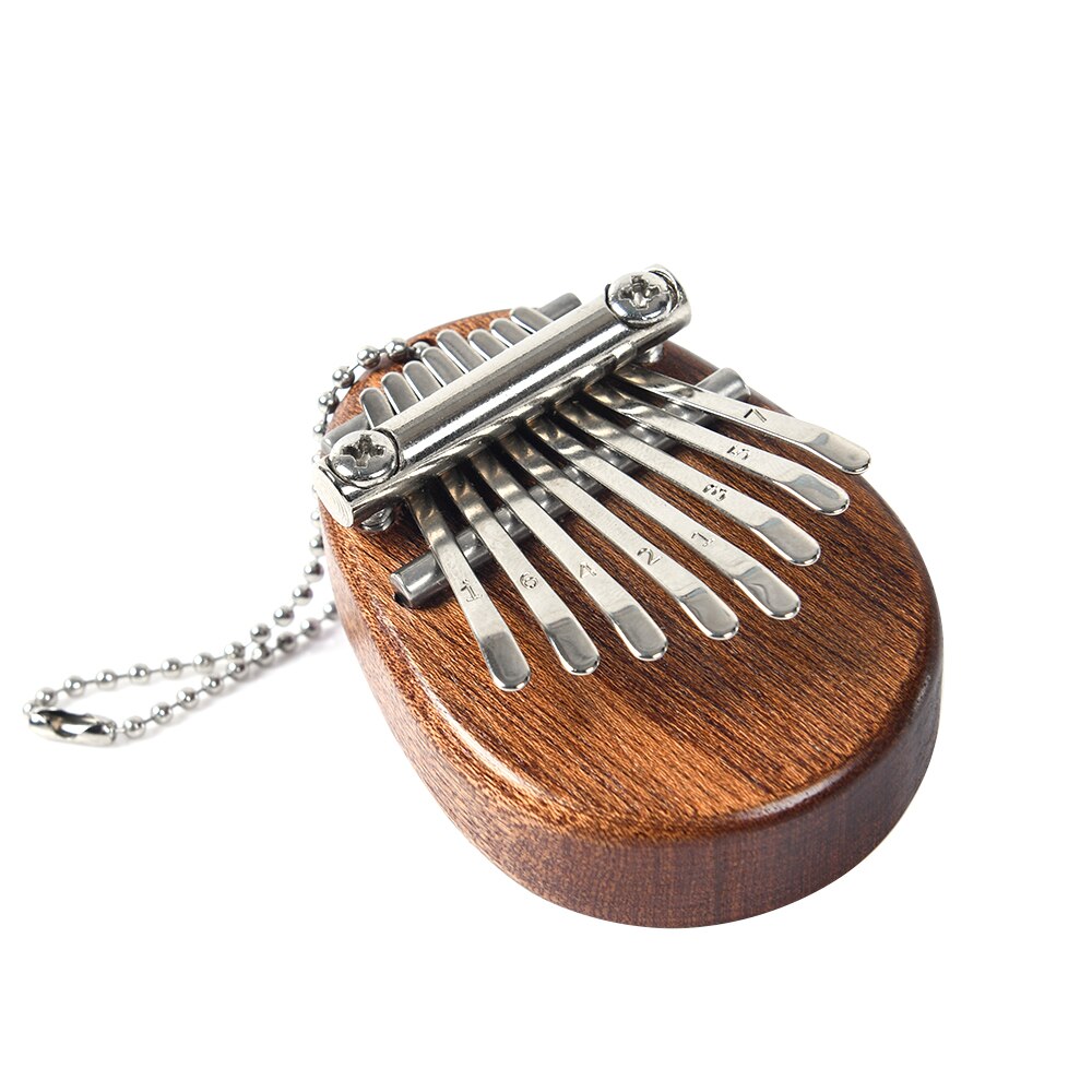 8 teclas Kalimba Mini Kalimba portátil pulgar Piano dedo percusión teclado bolsillo Kalimba con colgante de vacaciones para niños: B