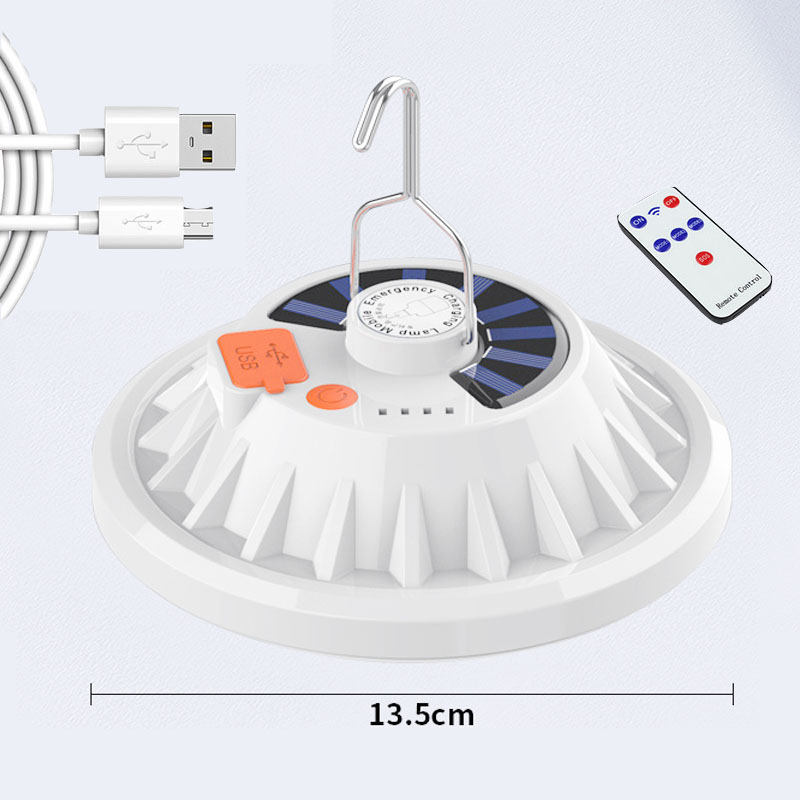 6000 mah led kraftfull uppladdningsbar campinglykta bärbar tältlampa campinglampa arbetslampa inbyggd batteri solladdning: Default Title