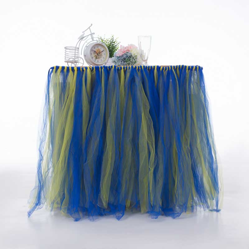 Wedding Party Tutu Table Skirt Tableware Cloth Baby Shower Party Home Decor Table Skirting Birthday Party 100x80cm: 6