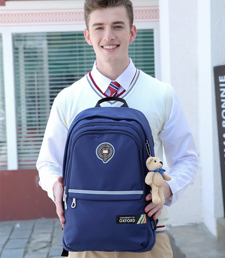 nouvelle université d'oxford collège sac à dos sac d'école soins de la colonne vertébrale poids alléger: X702navy