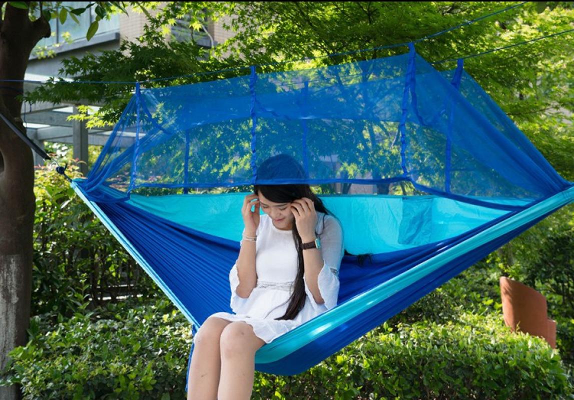 Hængekøje gynge telt til vandreture camping gynge sove hængekøjer bærbart telt camping hængekøje med myggenet multi-brug bærbar