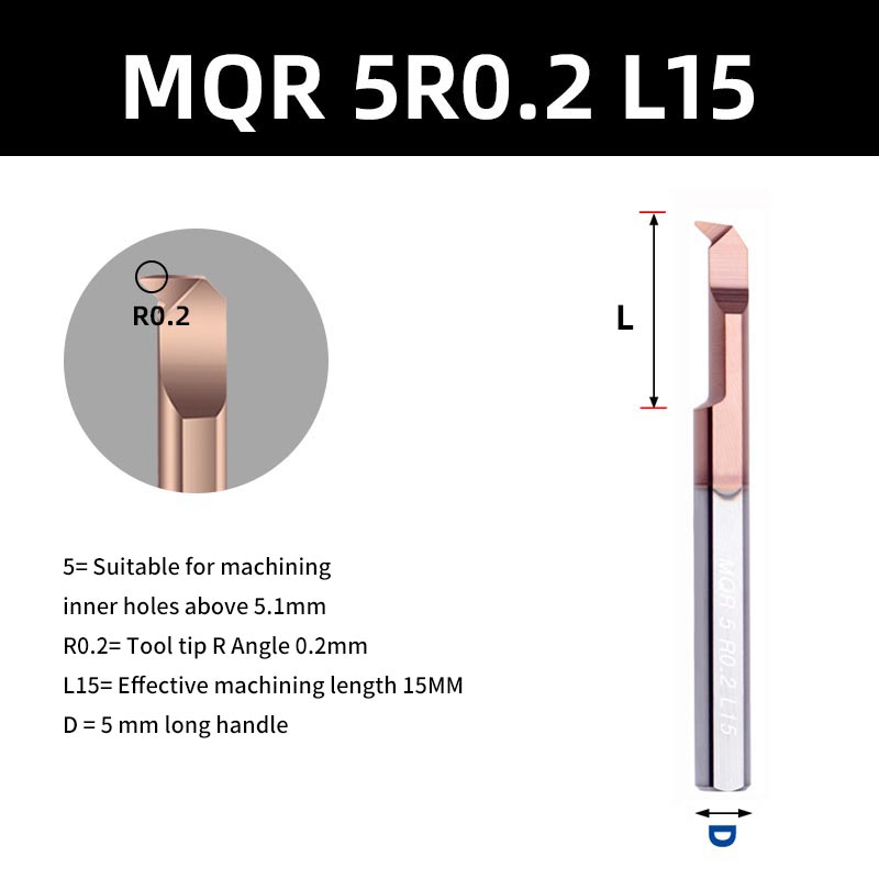 KaKarot MQR cortador de perforación para taladrado carburo recubierto Mini herramienta de torneado de torno interno copia de aleación de acero de tungsteno de agujero pequeño: 32 mm