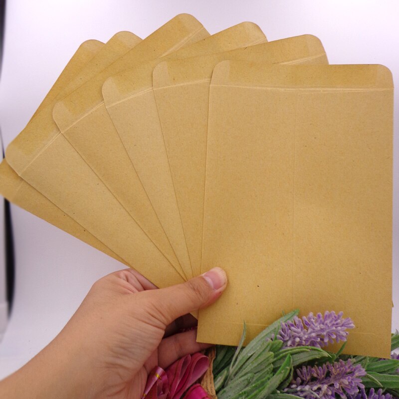 Sobre Kraft de 10 Uds., bolsa de papel autoadhesiva de varios tamaños en blanco, tarjeta postal, sobre de invitación para boda, papelería escolar para oficina