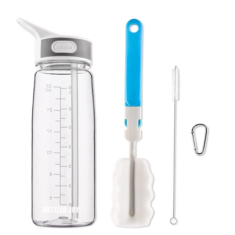 Flaschen- Freude 0.7L wasser flasche mit strohhalm trinken Tritan bpa frei freundlicher wasser Filter flaschen freundlicher Griff mein Fitnessstudio Kunststoff flasche: klar 0.7L