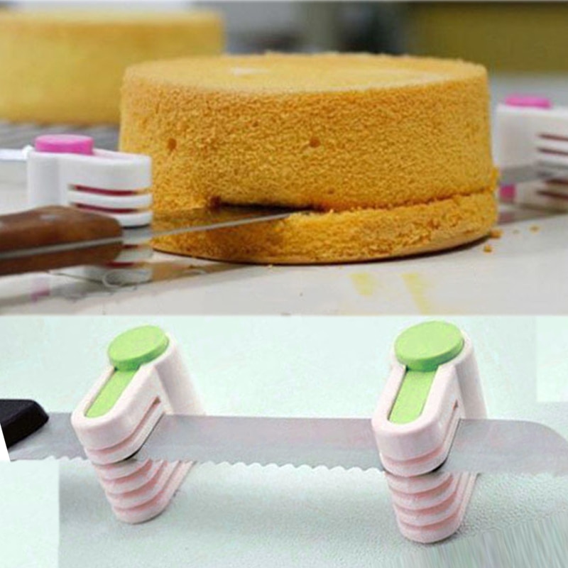 DIY Cake Slicers 5 Lagen Cake Pie Slicer Sheet Guide Cutter Server Brood Snijden Fixator Gereedschap Keuken Bakvormen Tool