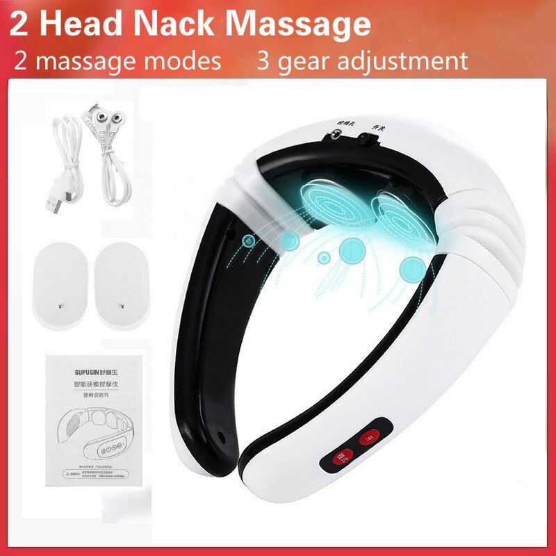 Electric Neck Massager 6 Head Intelligent Wireless Cervical Massagers Heating Vibration Massage Health-Care Pain Relief: Type 7