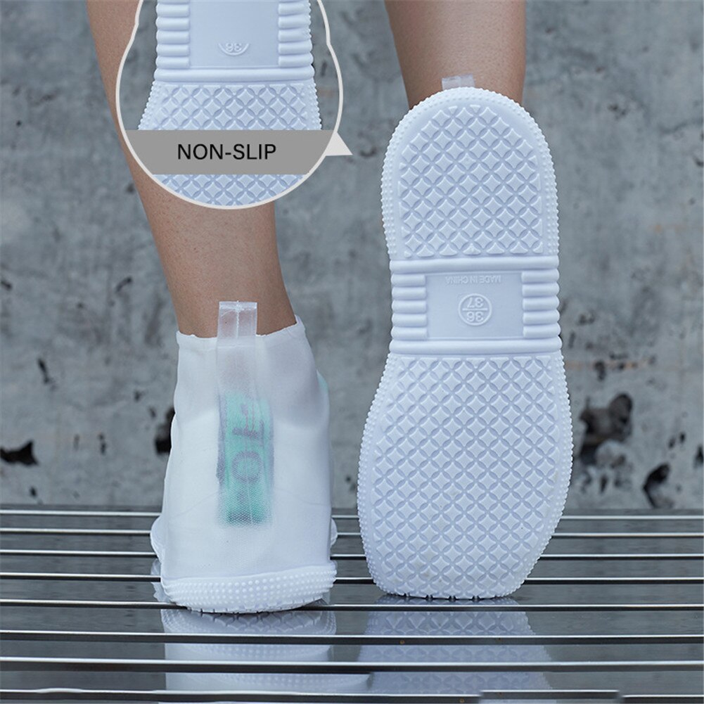 Siliconen Herbruikbare Regen Overschoenen Korte Buis Transparant Antislip Slijtvaste Waterdichte Schoen Covers