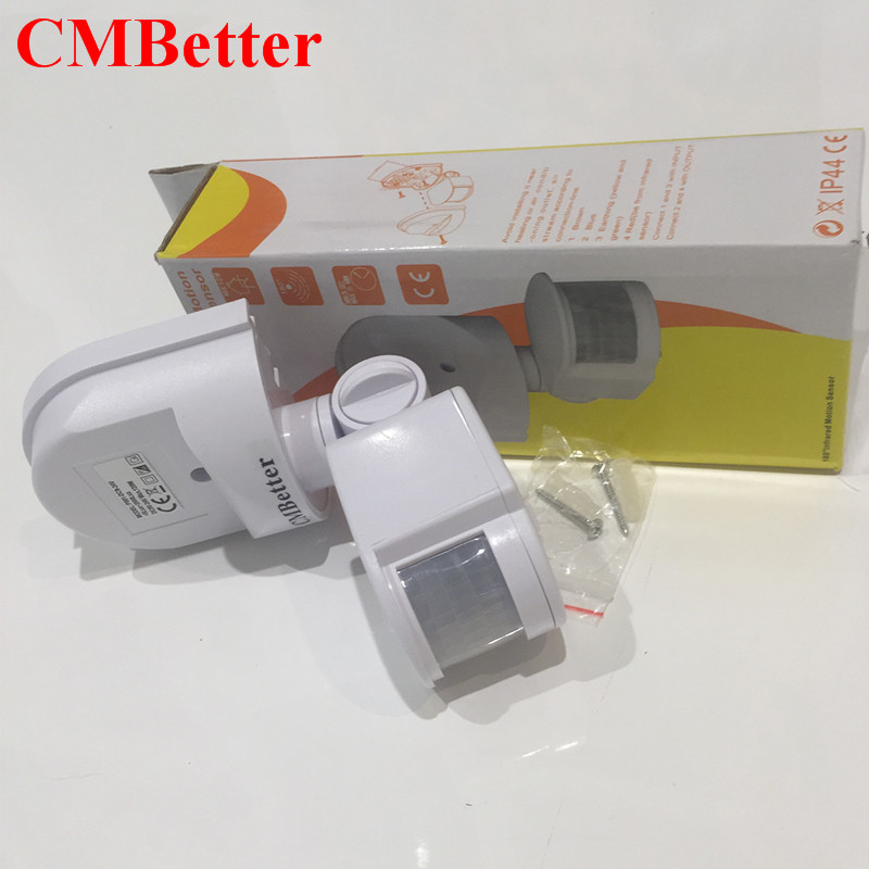 CMBetter LED Motion Sensor 12v 24v Automatische Infrarood PIR Infrarood Detector 180 Graden Roterende Timer Switch Motion Sensor HH: WHITE