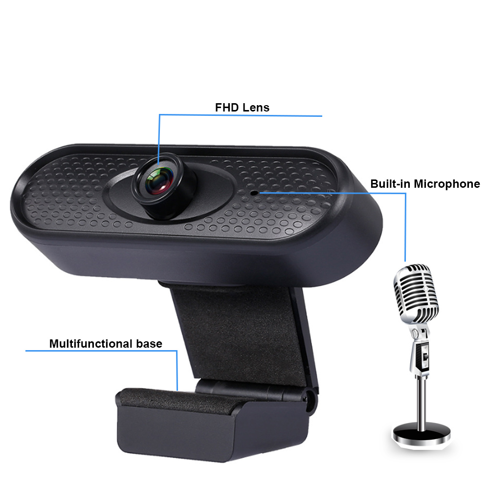 Computer Pc Webcam Met Microfoon 1080P Fhd Usb Drive-Gratis Autofocus Voor Windows Live Broadcast Video Conferentie werk Webcam