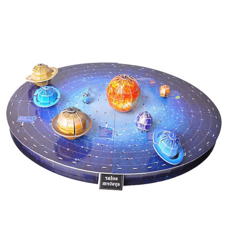 146 pièces 3D système solaire Puzzle ensemble planète jeu de société 3D papier bricolage Puzzle apprentissage et éducation Science jouet âge 6 + d'anniversaire