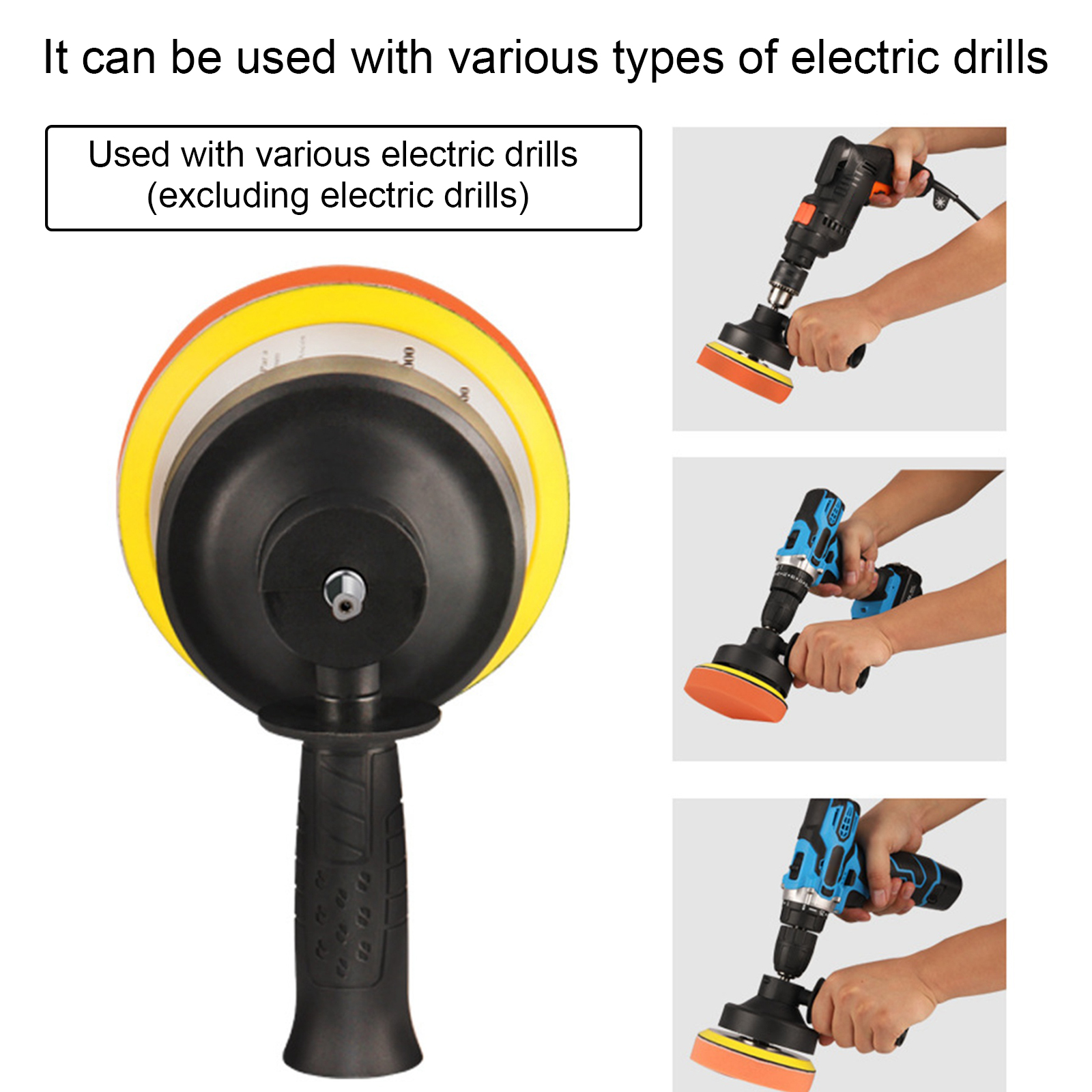 Auto Polijstmachine Machine Wol Wax Spons Polijsten Wiel Elektrische Boor Adapter Buffing Pad Conversie Hoofd Kit Slijpen Tool