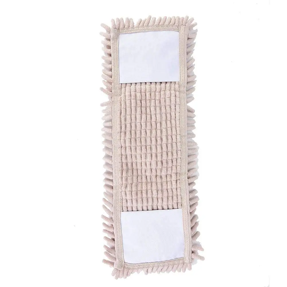40*10cm Rechteck Haus reinigungs Pad Chenille Haushalts staub Mopp Kopf Ersatz einfach ersetzen Staub Mops: Weiß