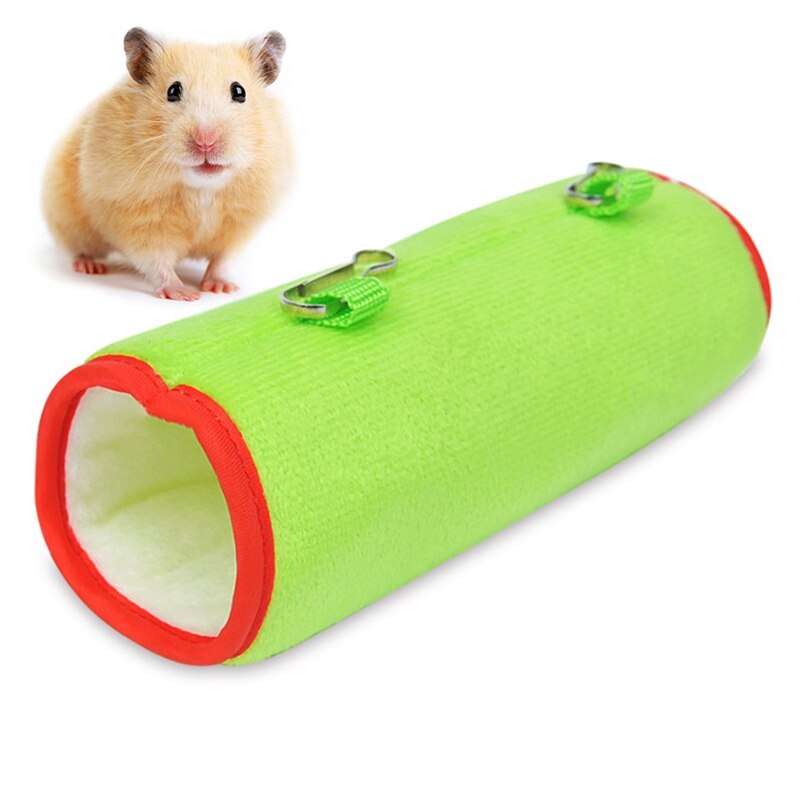 Hamster Kooi Tunnel Hangmat Warm Pluche Hamster Buis Speelgoed Klein Dier Opknoping Bed Kooi Hamster Voor Rat Fret Cavia