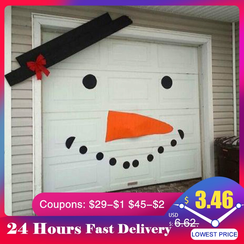 16 Stks/set Diy Kerst Sneeuwpop Decoratie Outdoor Garage Deur Decoratie Voor Kerst Diy Sneeuwpop Kerst Decoratie