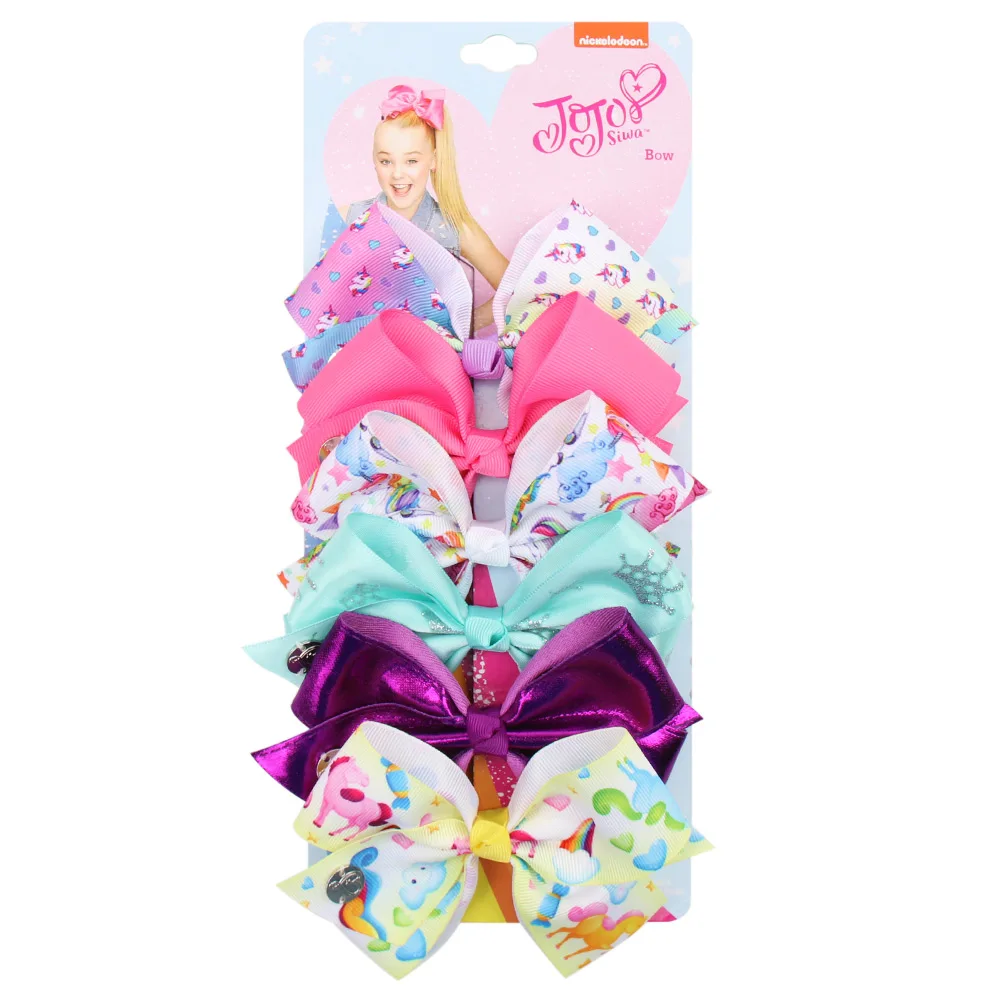 Ncmama-lazos de JOJO para niña, pinzas para el pelo, pasadores de agarre para el pelo, accesorios para el cabello de de , 5 ", 6 unids/set: Marfíl