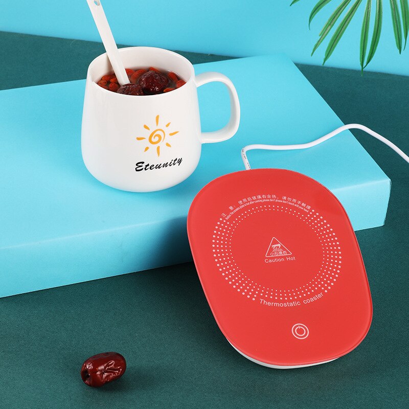 55 Degree Constant Temperature Cup Mat 16W USB Heating Cup Wad for Drink Insulation Coffee Tea Cocoa HUG-Deals