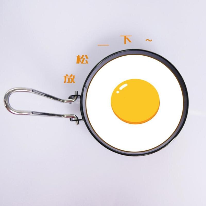 1 pieza de molde de huevo frito silicona con mango de hamburguesas redondas multiusos/pasteles de cangrejo/moldes de panqueques herramientas de cocina para principiantes