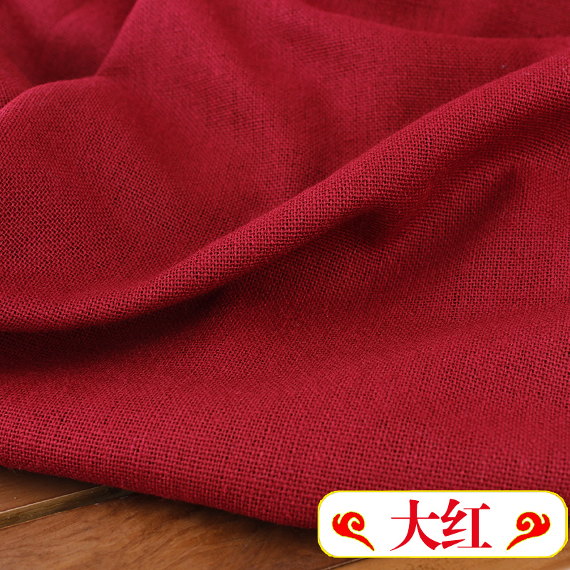 50 x 150cm enfärgat linne-bomullstyg för nålbroderi lapptäcke sömnad textilier sommarkläder ramityg: Kamel