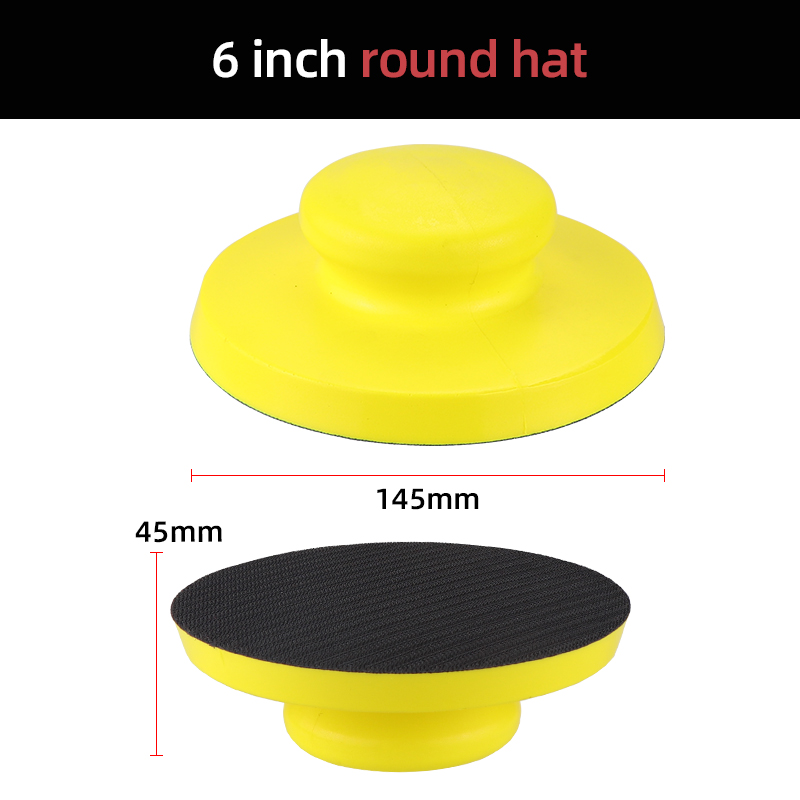 Hifeson 5/6 tommers mini rund slipekloss mus slipeskive sandpapirverktøy bakside poleringspute håndslipekloss pu-skum: Sølv