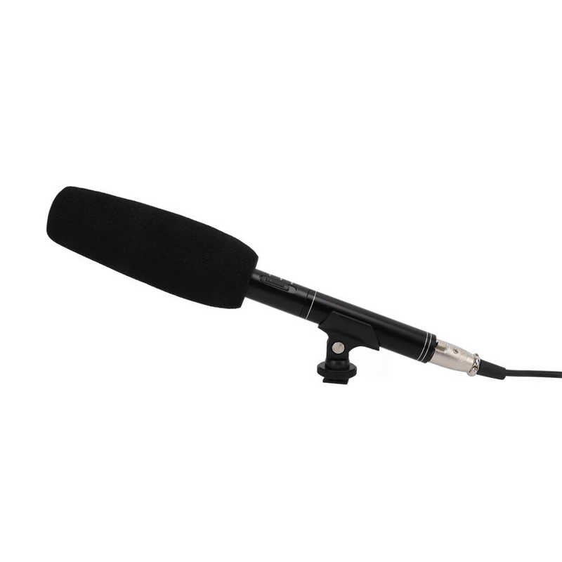 Condenser Mic Interview Microphone 3P XLR with Shoe Clip for Meeting