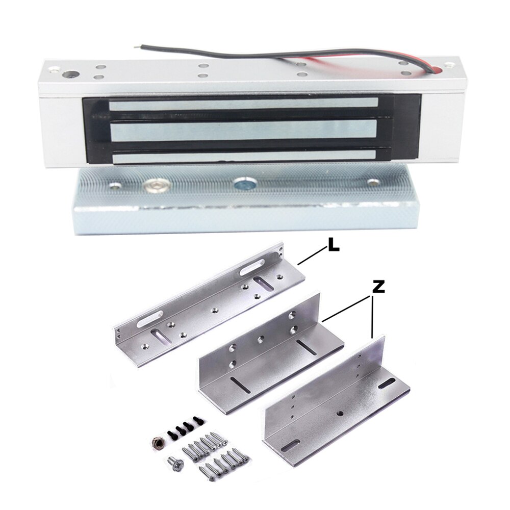 180kg 350lbs 280KG 600lbs Electric Magnetic Lock DC 12V Single Door Electromagnetic Lock with ZL Bracket