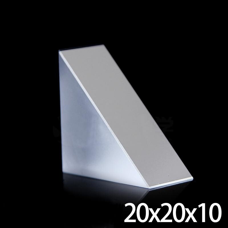 20x20x10mm Optical Glass Triangular K9 Prism Lens With Reflecting Film Light Spectrum Physics Optics