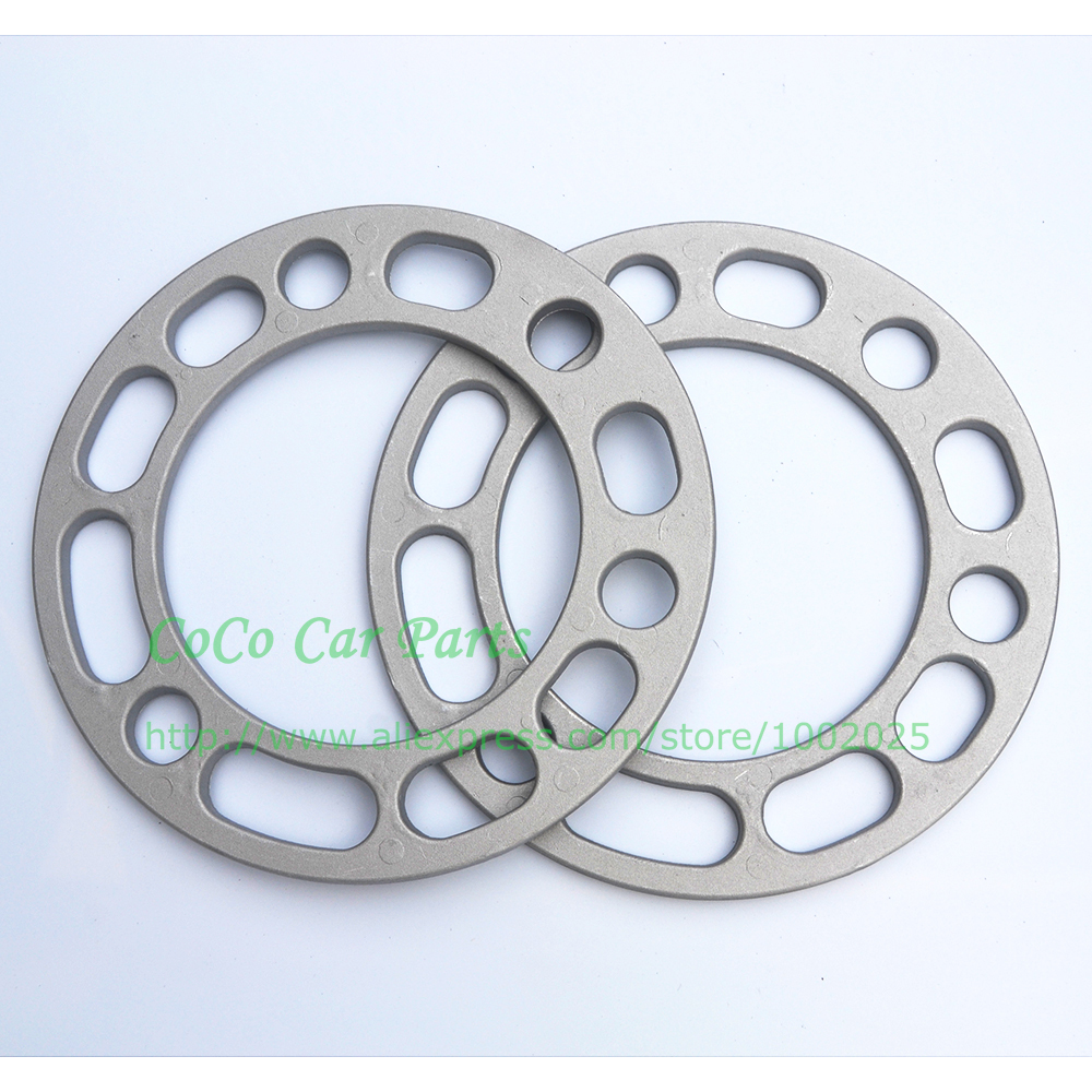 2 stk. 6mm aluminiumsafstandsskiver af aluminium shims plader til 5 x 139.7 & 6 x 139.7 id = 108mm