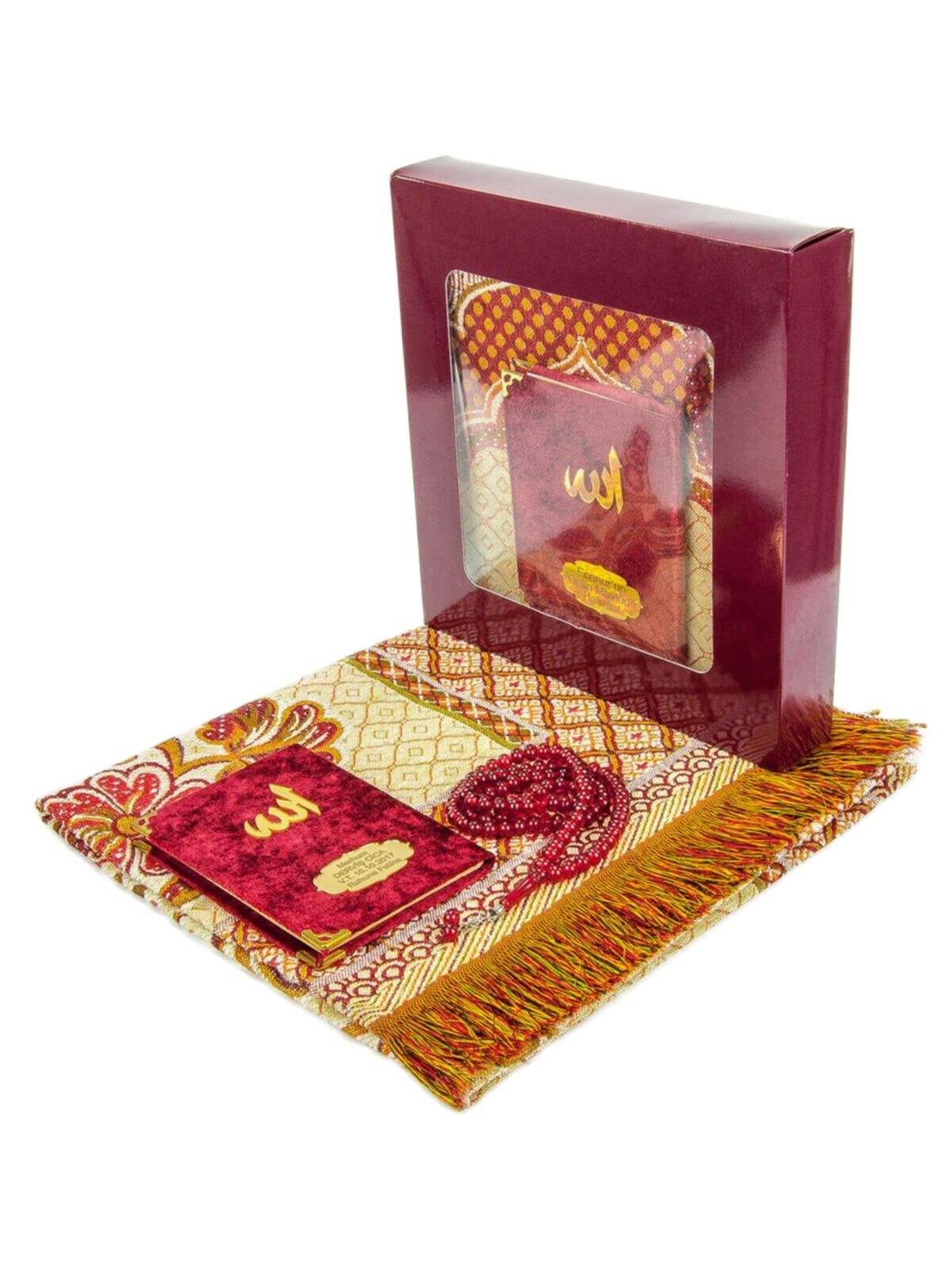 Gebedskleed Rozenkrans Yaseen Boek Set (Moslim Islamitische سجاد صلاة مسلم هدية إسلامية Sijad Salat Moslim Hadiat) mewlid Turkije