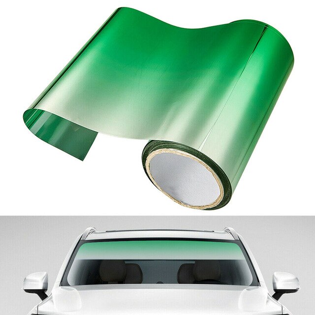 Car Car Film Sun Visor Strip Tint Film Shade DIY Decal Banner PVC 1 set: Green