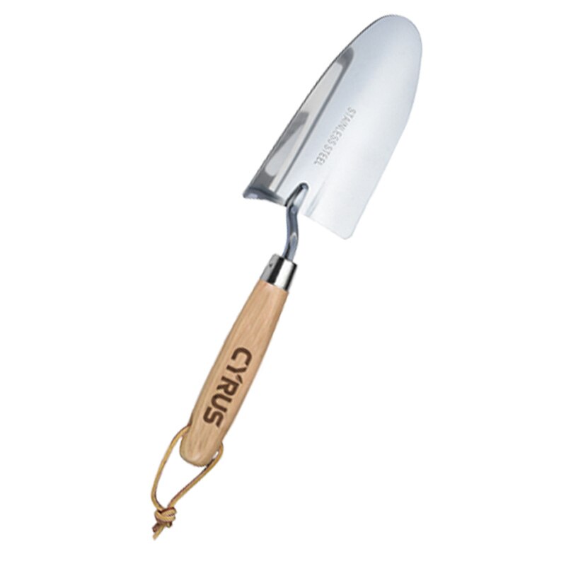 British Garden Tools Set Cultivating Planting Trowel Cultivator Shovels Spades Carbon Steel Wood Handle Transplanter: Hand trowel