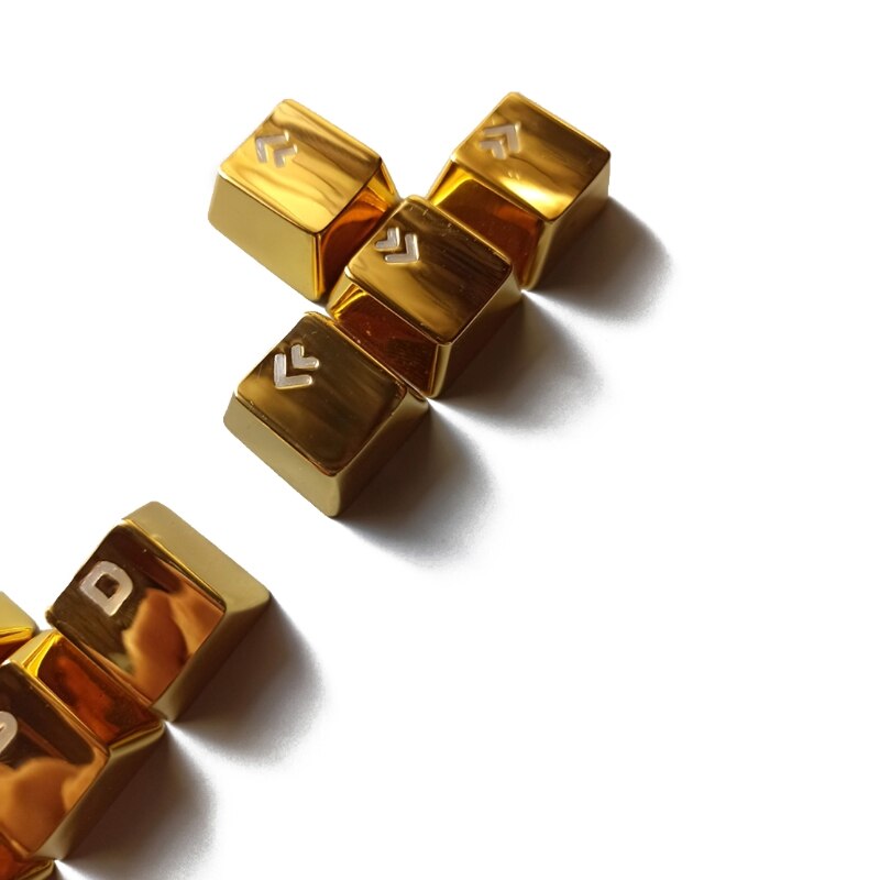 8pcs Metal Keycaps WASD ARROW Zinc Alloy KeyCap Backlit Key Cap OEM Profile 63HD