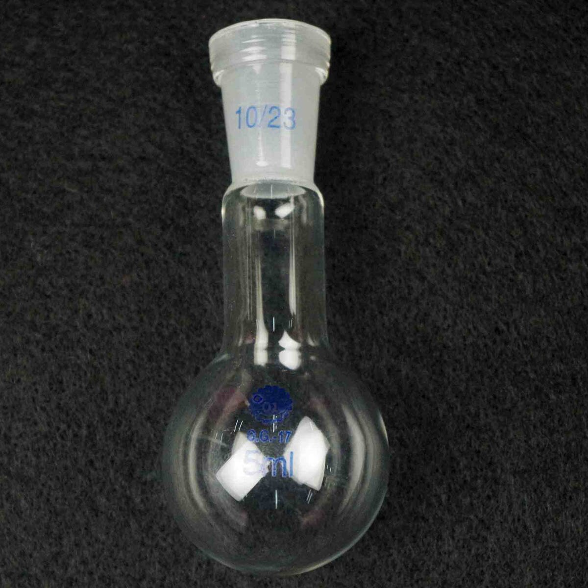 5ml Quickfit 10# Socket Lab Glass Flask Round Bottom Single Short Neck Ware