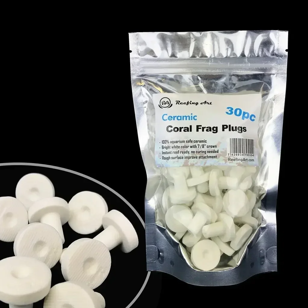 Reefing Art-Soporte de acrílico supertransparente para acuario, estante magnético para tapones de Coral Frag, para pecera de 15 - 20MM de espesor de vidrio: Frag White 30pcs