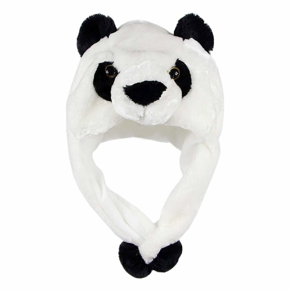 Cartoon Plush Animal Fuzzy Beanie Warm Hat Winter Adult Women Mens Children Cosplay Costume: panda