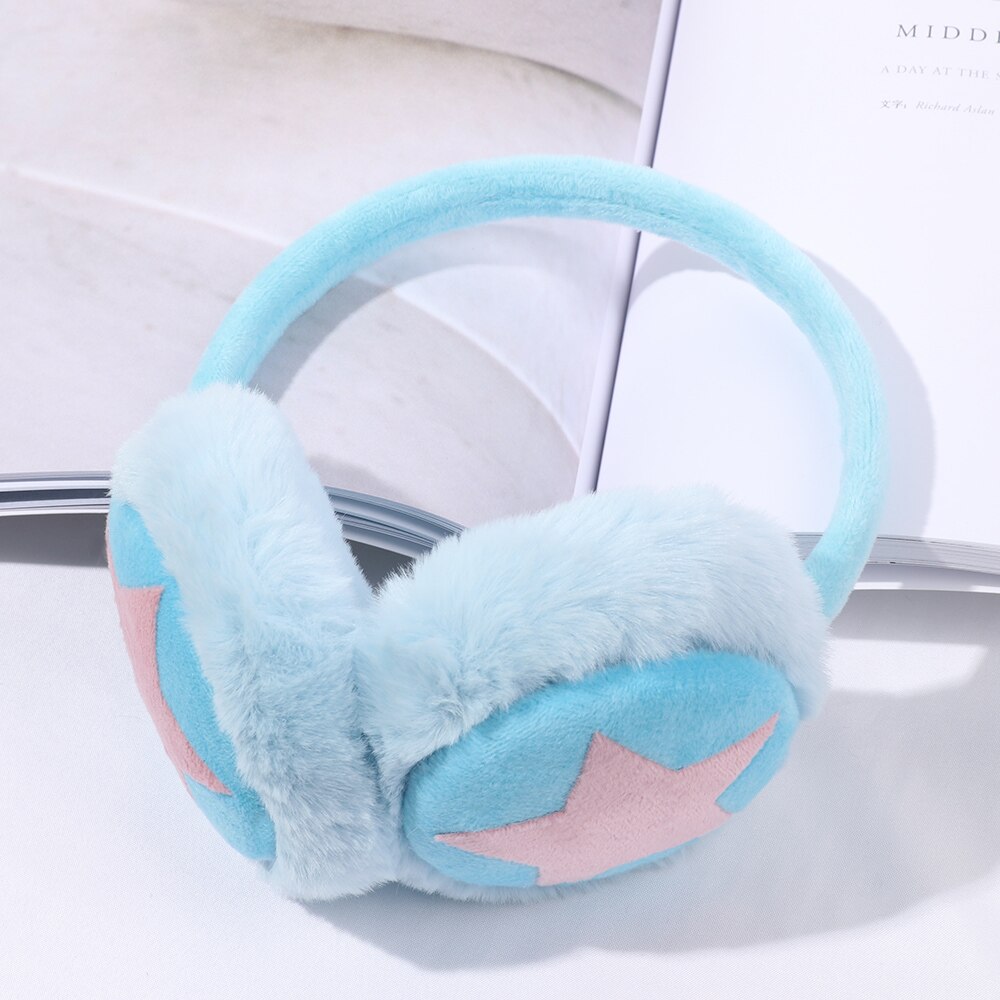 Pluizige Oorbeschermers Herfst Winter Warm Comfortabele Warm Oorklep Vrouwen Mannen Outdoor Skiën Fietsen Rijden Oorbeschermers Ster Oorwarmers