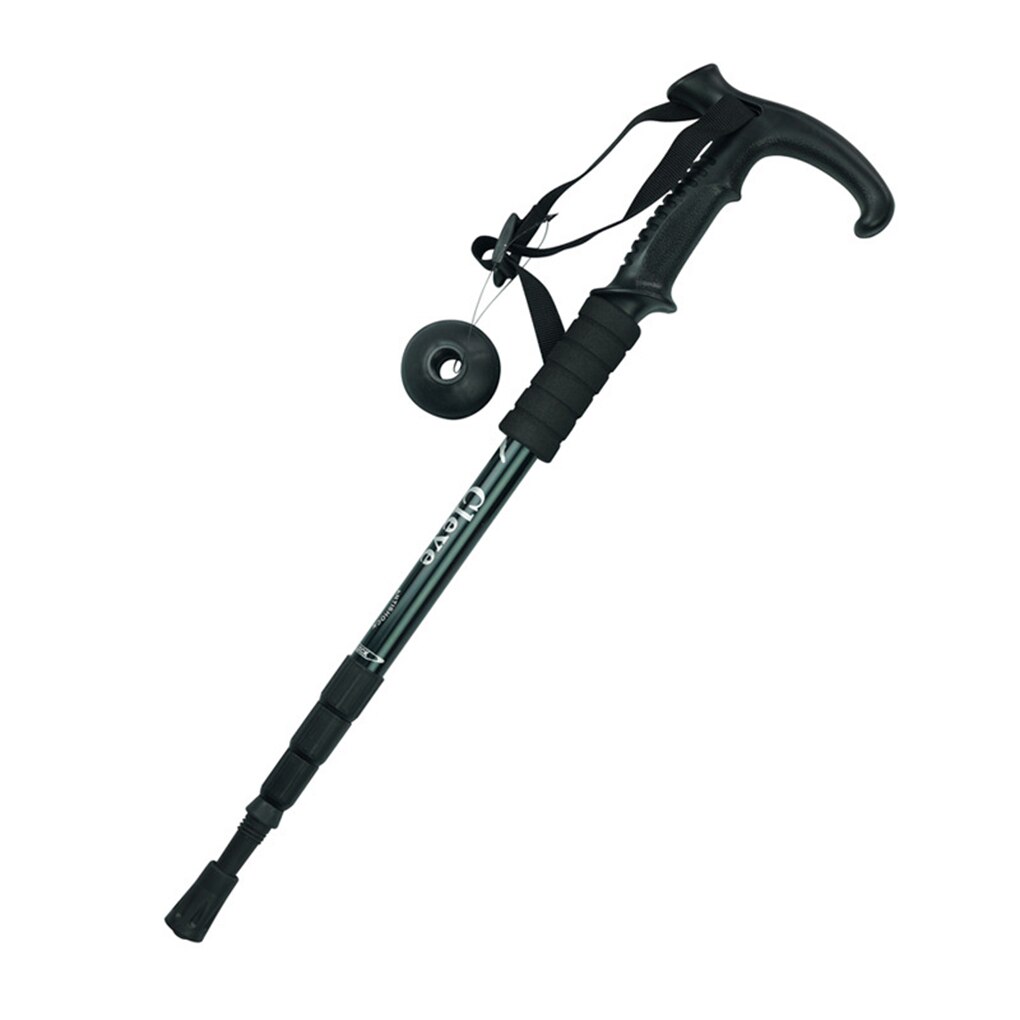 Adjustable 4 Section Trekking Walking Hiking Sticks Telescoping Anti Shock Cane: Default Title