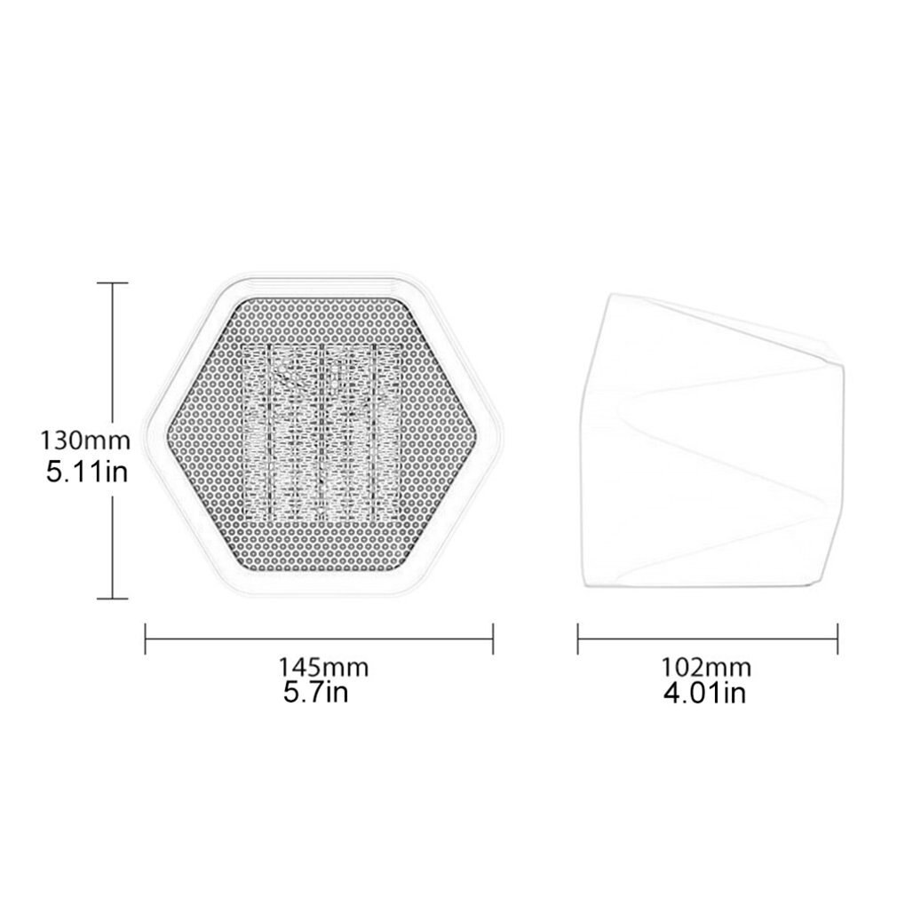 Mini Hexagonal Desktop Heater PTC Ceramic Heating Household Office Desk Portable Electric Heater Low Noise