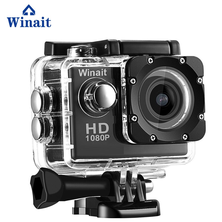 Winait 720p macchina fotografica di sport A7 impermeabile 30 metri con 2.0 ''tft di trasporto libero