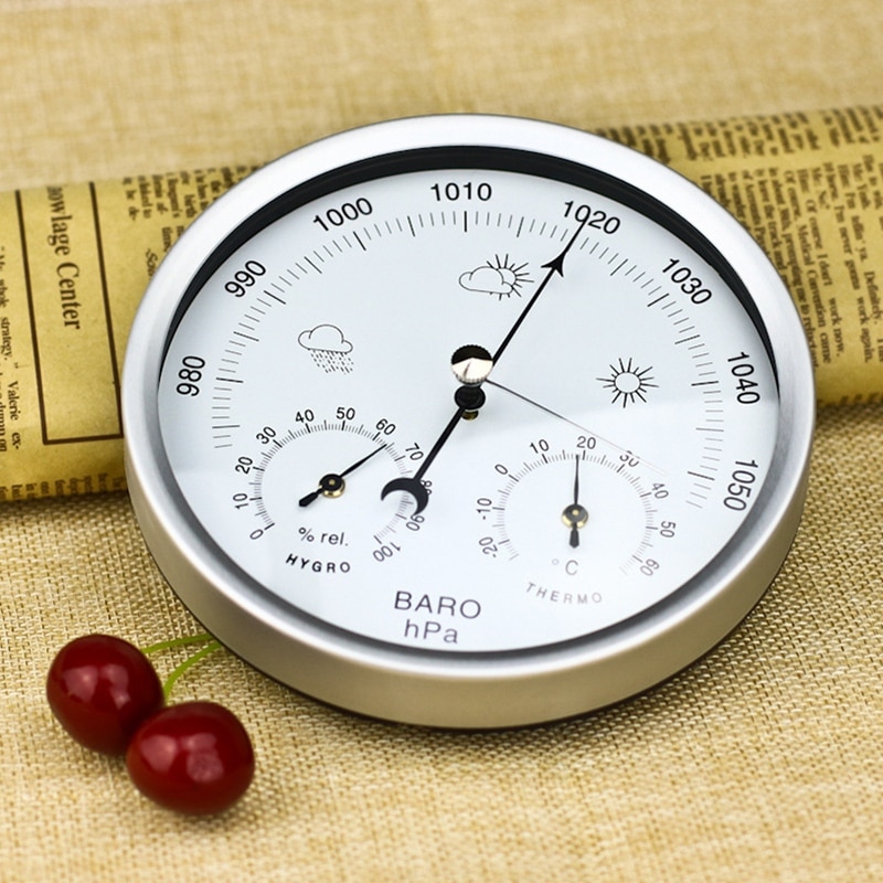 Digital Indoor Hygrometer Portable 3 in 1 Wall Hanging Weather Thermometer Barometer Hygrometer Home Decor 132MM Use for Differe