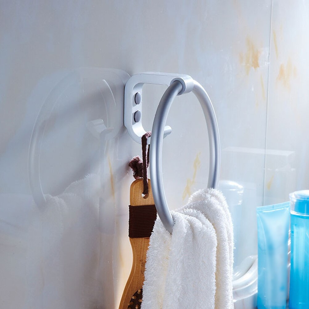 Handdoek Ring Wall Mounted Ronde Ruimte Aluminium Handdoek Hanger Handdoekenrek Handdoek Houder Met Haak voor Badkamer Hotels Keuken Wc