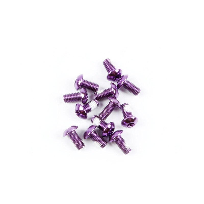 Anders 12PCS Bunte Fahrrad Disc Bremse Schrauben Legierung Bike Bremsscheibe Torx T25 M5x10mm Schrauben für Mountainbike: LILA