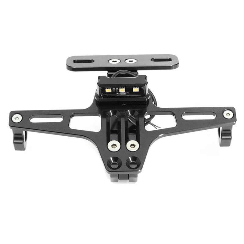 Support de support de plaque d'immatriculation de moto de cadre de commande numérique par ordinateur avec la lumière de Led réglable pour Yamaha Bws R25 R3 Mt03 Msx