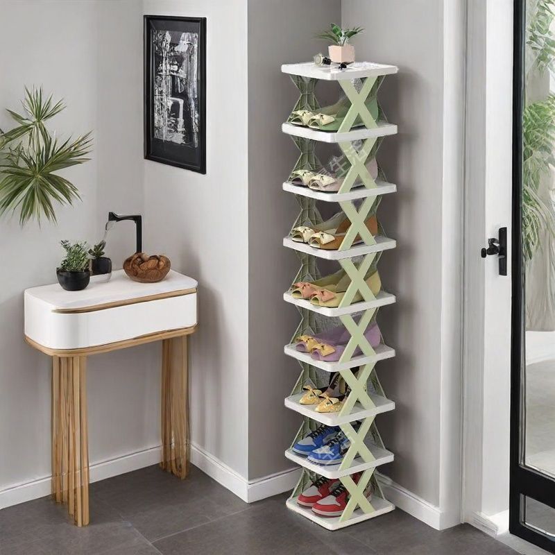 Schoenenrekken Opbergorganisator Afneembare schoenenrekken Bespaart familiehuishoudrek Meerlaags eenvoudige schoenenplank Kleurkast