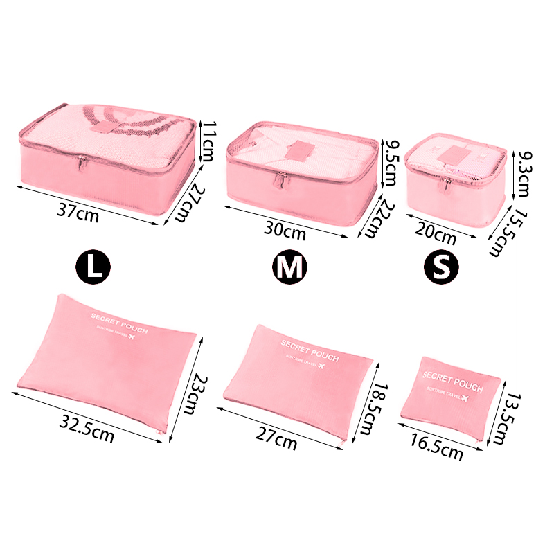 6 stuks reisorganizer opbergtassen draagbare reiskoffer organizer reistas voor dames bagage organizer kleding schoenentas