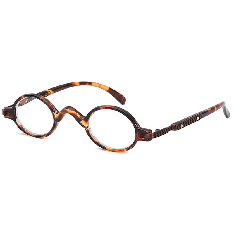 Uvlaik retro pequeno óculos de leitura moda masculina pequena moldura redonda óculos de leitura óculos de prescrição de alta qualidade: Tortoise / +400
