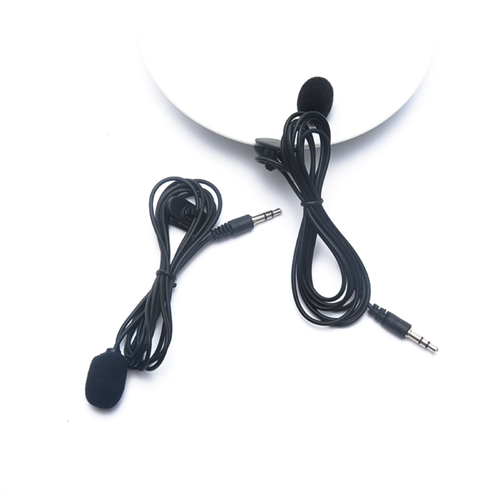 2/1pz 3.5 millimetri Mic Microfono per iOS androide Del Telefono Delle Cellule Del Telefono mobile del Collare Del Legame di clip-in poi di Telefono collare Risvolto Microfoni
